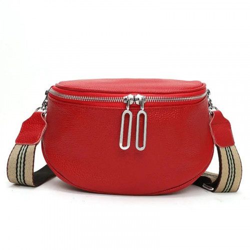 Leather belt bag 6703 RED