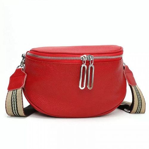 Leather belt bag 6703 RED