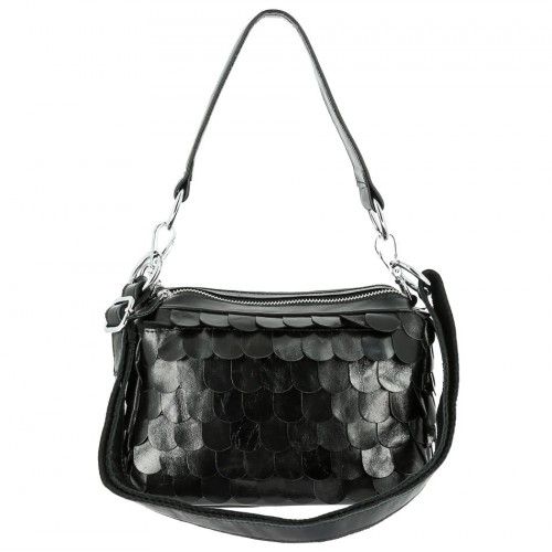Women's leather bag 713 BLACK