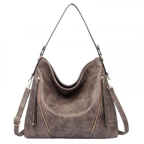Women's leather bag 8811-2 GRAY