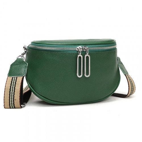 Leather belt bag 8818-1 GREEN