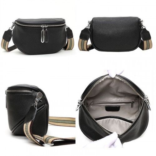 Leather belt bag 6703 YELLOW