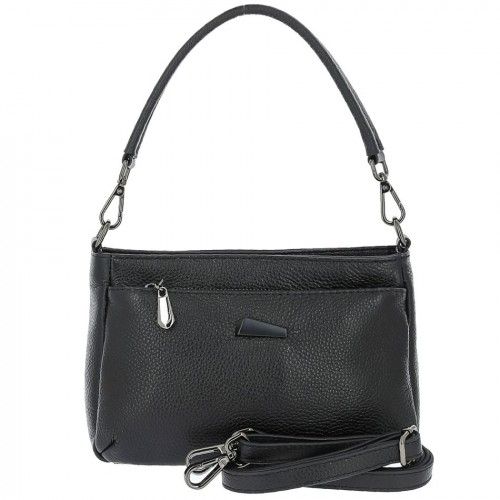 Women's leather bag 9203-7 BLACK