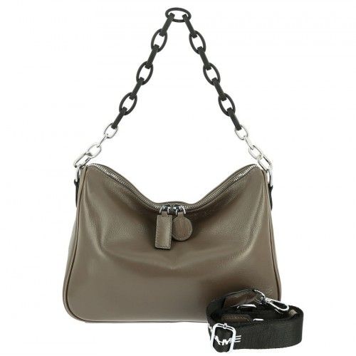 Women's leather bag 9258 KHAKI