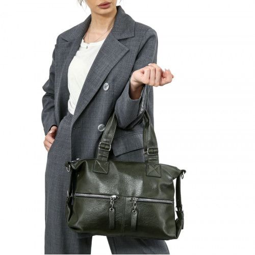 Women's leather bag 9348 GREEN