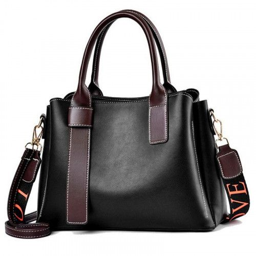 Women's leather bag A119 BLACK
