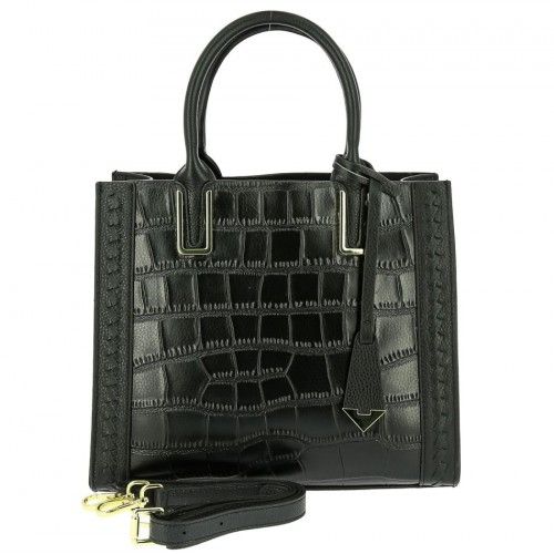 Women's leather bag A130 BLACK