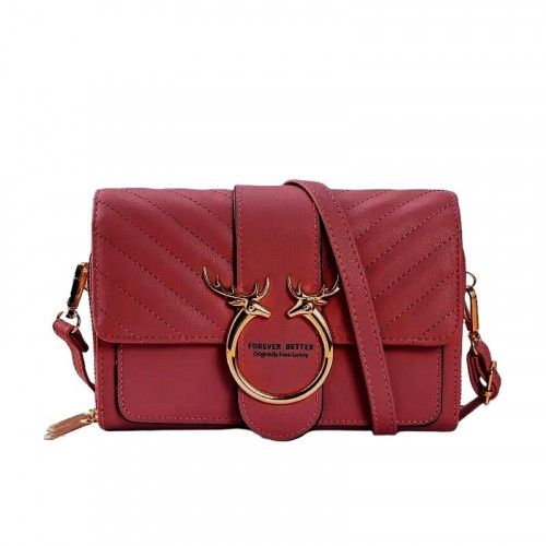 Women's leather bag C270-9 WINE RED
