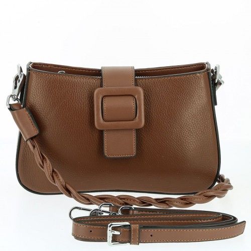 Women's leather bag M721 BROWN