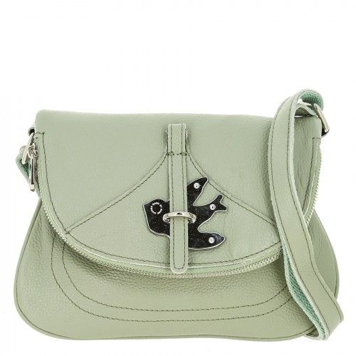 Women's leather bag 0866 L GREEN
