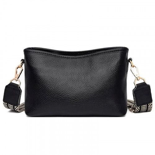 Women's leather bag 1035-2 BLACK