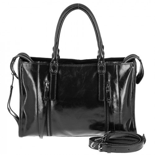 Women's leather bag 1339 BLACK