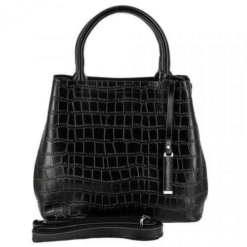 Women's leather bag 1546-1 BLACK