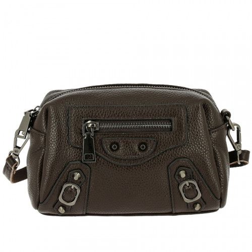 Women's leather bag 19086 BROWN