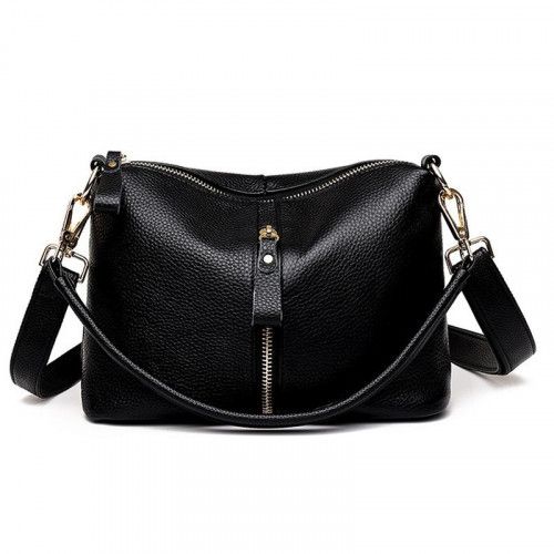 Women's leather bag 20701 BLACK
