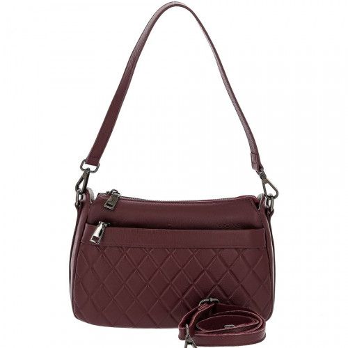 Women's leather bag 3385 BORDO
