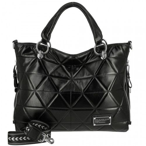 Women's leather bag 38048 BLACK