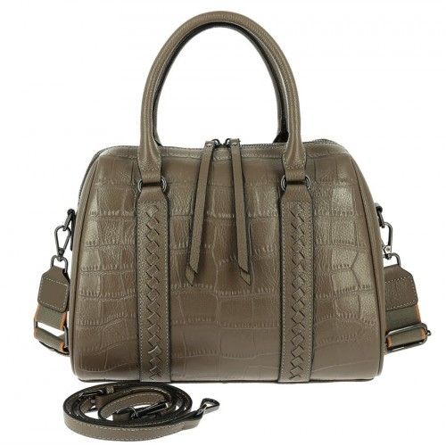 Women's leather bag 55309 GRAY
