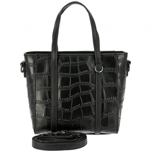 Women's leather bag 5817 BLACK