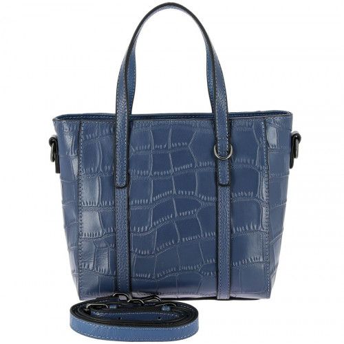 Women's leather bag 5817 BLUE