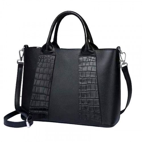 Women's leather bag 6069 BLACK