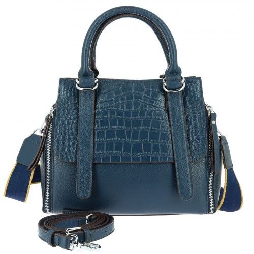 Women's leather bag 63-238 BLUE