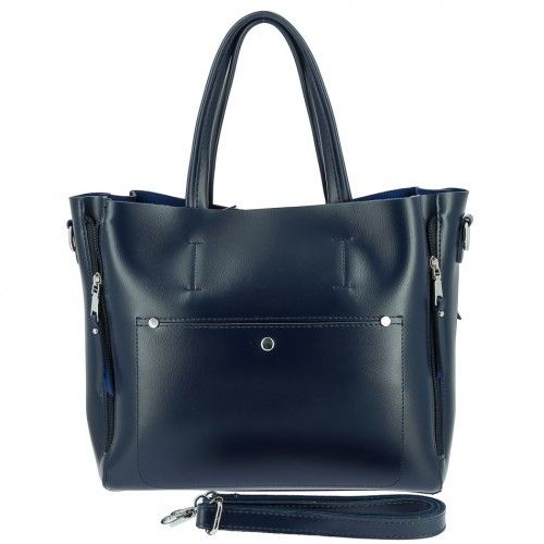 Women's leather bag 653-2 BLUE