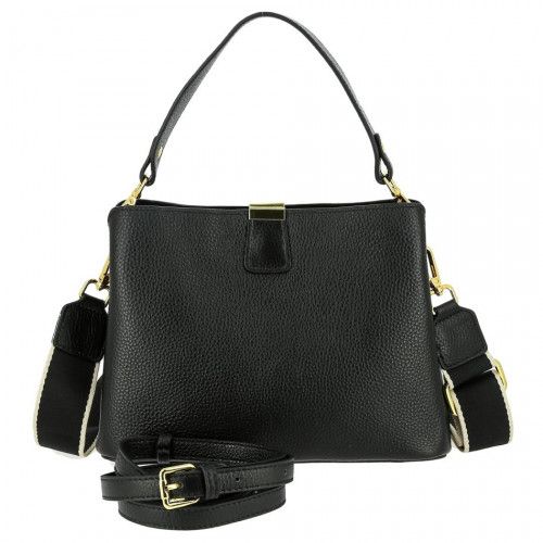 Women's leather bag 6677 BLACK