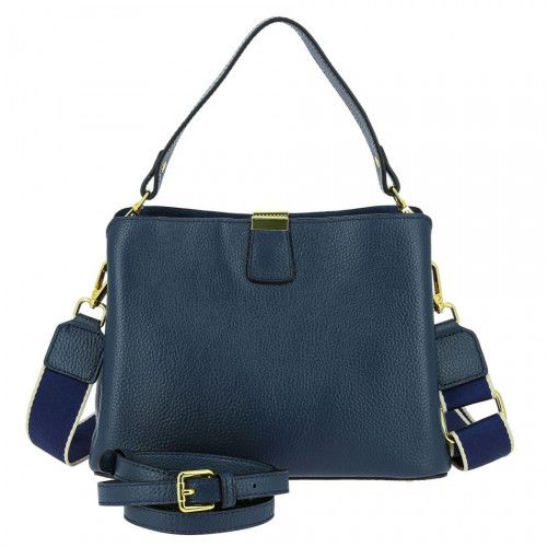 Women's leather bag 6677 BLUE