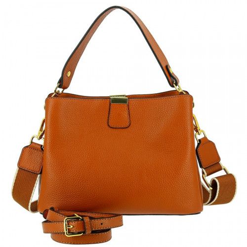 Women's leather bag 6677 CARAMEL