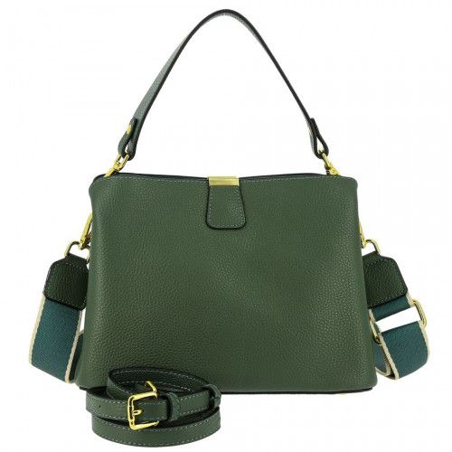 Women's leather bag 6677 GREEN