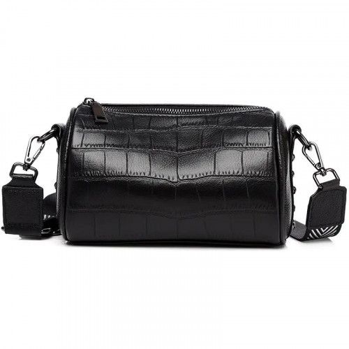 Women's leather bag 705-2 BLACK