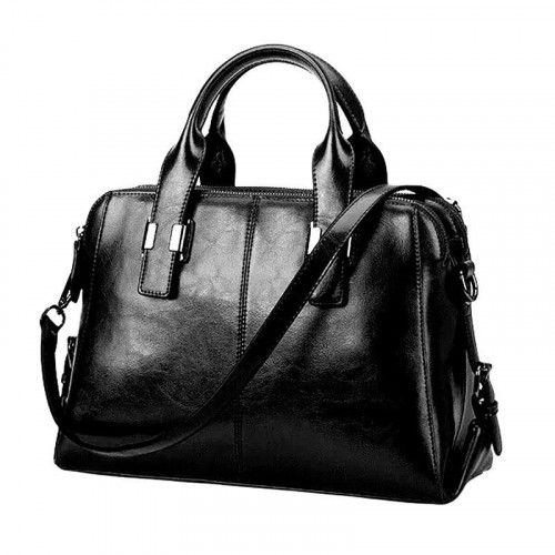 Women's leather bag 711 BLACK