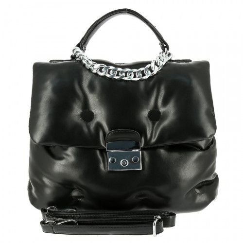 Women's leather bag 80977 BLACK