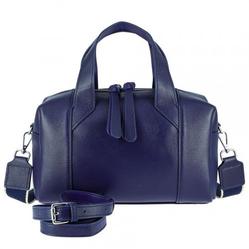 Women's leather bag 81275 D BLUE