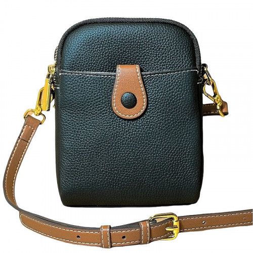 Women's leather bag 8607-1 BLACK