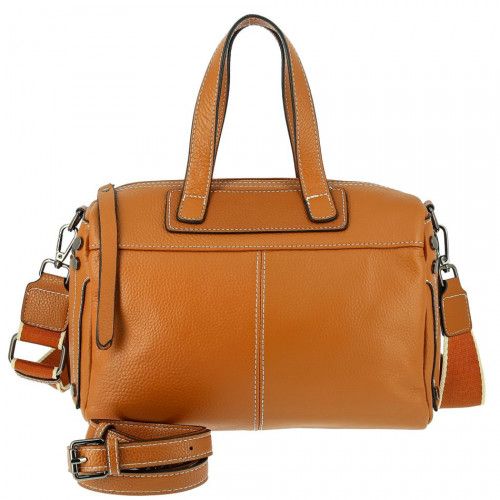 Women's leather bag 8708 CARAMEL
