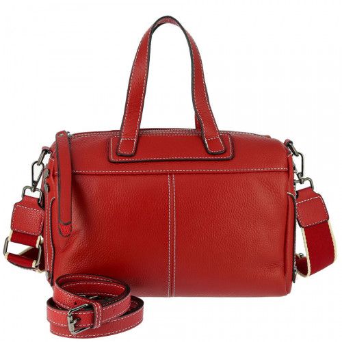Women's leather bag 8708 WINE RED