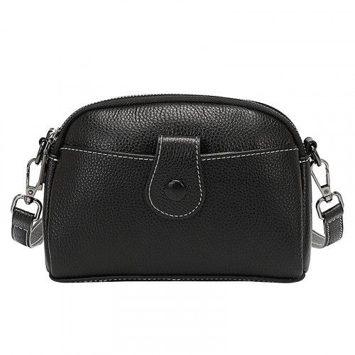 Women's leather bag 88328 BLACK