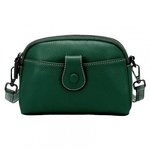 Women's leather bag 88328 D GREEN