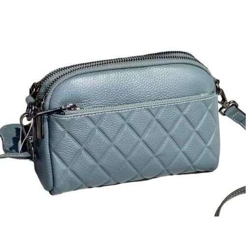 Women's leather bag 88329 BLUE
