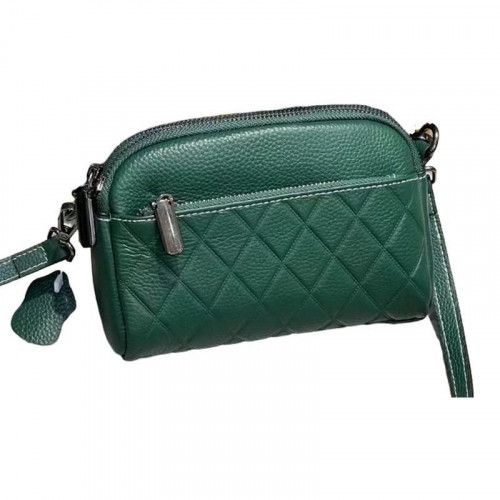 Women's leather bag 88329 D GREEN