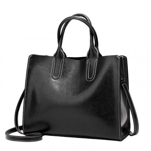 Women's leather bag 895 BLACK