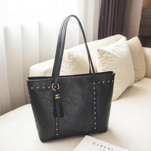 Women's leather bag 9005-2 BLACK