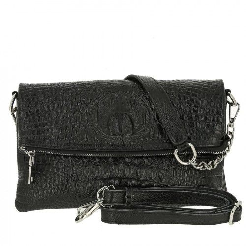 Women's leather bag 9070 BLACK