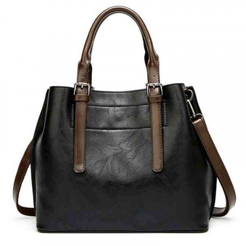Women's leather bag 9090 BLACK