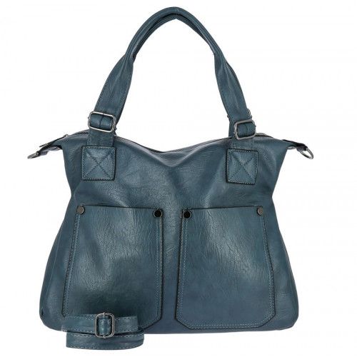 Women's leather bag 9343 BLUE
