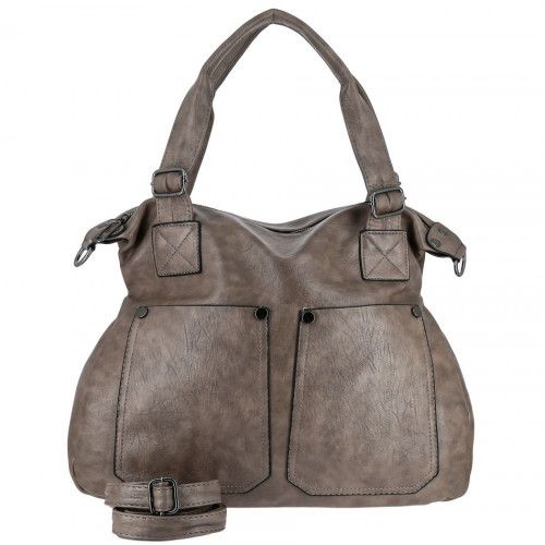 Women's leather bag 9343 KHAKI