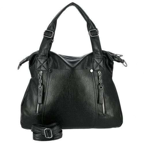 Women's leather bag 9345 BLACK