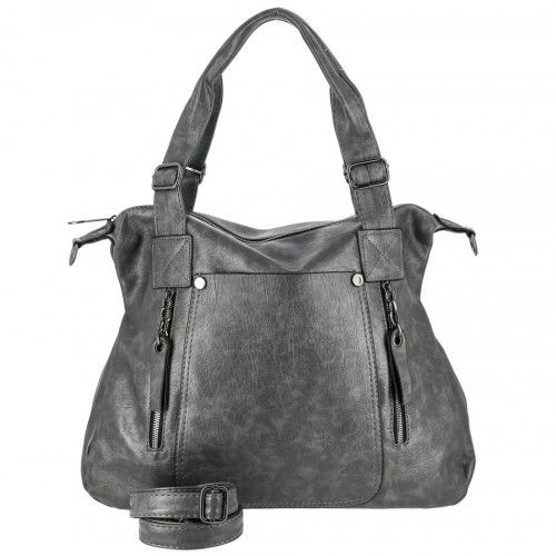 Women's leather bag 9345 GRAY